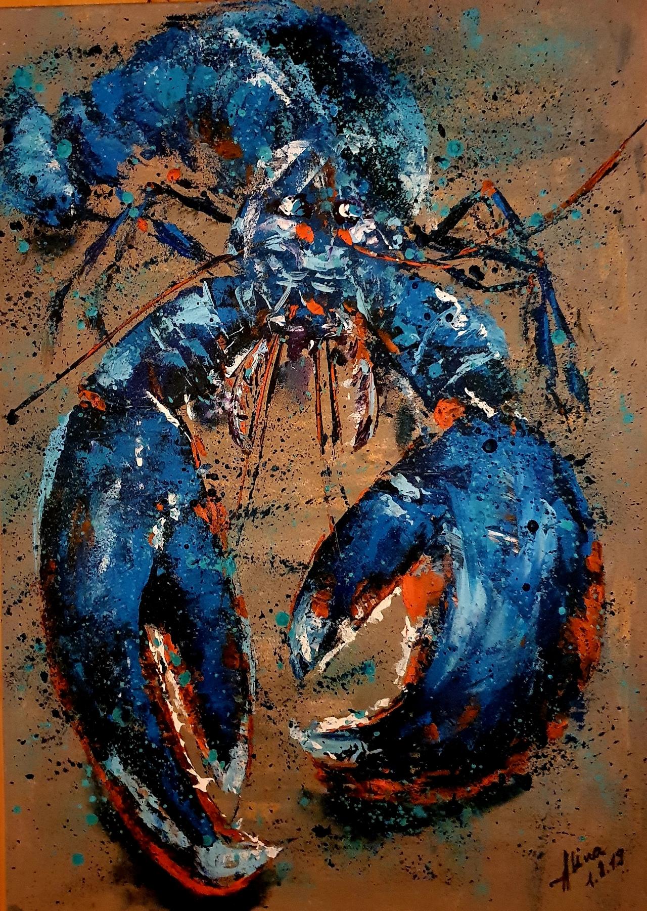 ArteDiAlina.com painting: M(a)ine Lobster